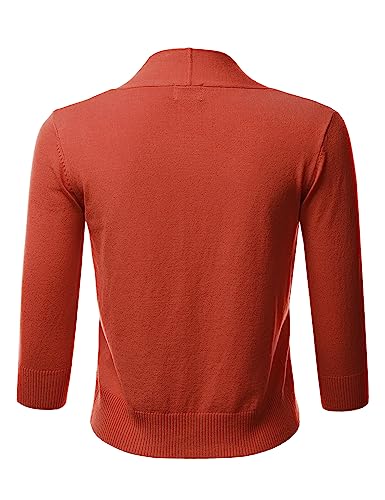 LALABEE Women's Classic 3/4 Sleeve Open Front Cropped Bolero Cardigan Shrugs for Dresses (S~XXL)3