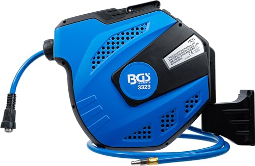 BGS 3323 | Druckluftschlauch mit Aufroller | automatisch | 12 m + 2 m