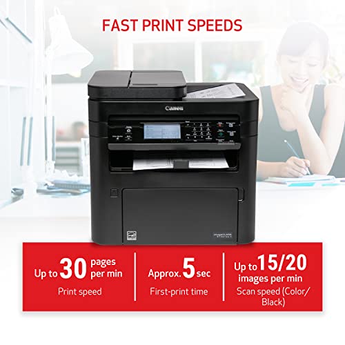 Canon imageCLASS MF267dw II - Monochrome Duplex Wireless Laser Printer, All-in-One With Scanner, Copier, Fax, Auto Document Feeder, Mobile Ready, 30 PPM, Black