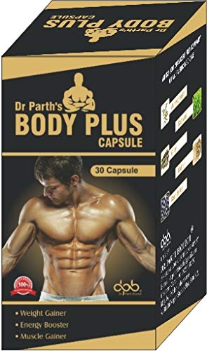 DR. PARTH BIOTECH Body Plus | Ayurvedic Capsules for Muscle Gain | Weight Gainer, Energy Booster | Power of Ashwagandha, Shatavari | 30 capsules