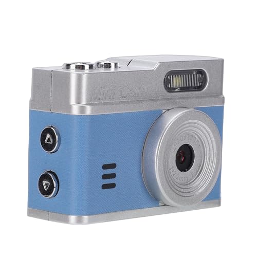 ciciglow Mini Appareil Photo Numérique Porte-clés, Appareil Photo Rétro à écran 12MP 1080P 0,96", Appareils Vidéo Portables avec Lumière de Remplissage LED pour la Photograp (Blue)