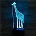 Produktbild Giraffe 3D Lampe Geschenke 7 Farbfernberührungsschalter Hauptdekoration LED Kinderlicht