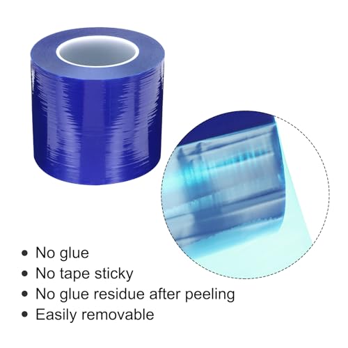 Image of MECCANIXITY Removable Protective Film Tape, 4 7 /10 Inch x 656 Ft Surface Protective Scratch Film Tape Roll for Furniture, Electrical Appliances, Blue