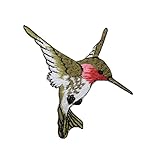 Hummingbirds, Embroidered, Iron-on Patch (Hummingbird12)