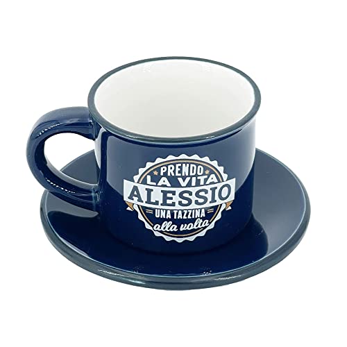 TAZZINA DA CAFFE' PERSONALIZZATA CON PIATTINO - ALESSIO