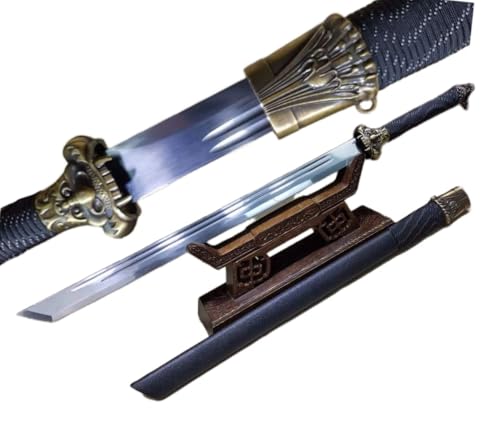 Loong Sword Oongsword Dragon Tang Dao | Handmade Full Tang Chinese Sword With High Carbon Steel Blade & Faux Leather Scabbard | Ideal For Martial Arts cover