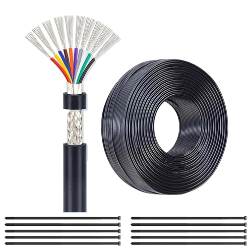 Câble 9 conducteurs 20AWG en cuivre étamé blindé de 200ft pour installation électrique extérieure