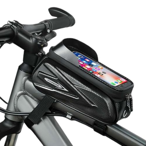 Sacoche guidon de velo etanche avec pochette ecran tactile TPU pour smartphone 6.5