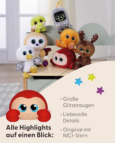 NICI Kuscheltier GLUBSCHIS Hummer Humberto 15cm - rot - Stofftier aus weichem Plüsch, niedliches Plüschtier zum Kuscheln und Spielen, für Kinder & Erwachsene, tolle Geschenkidee | 61849
