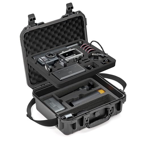STARTRC PHOTO Osmo Action 6 Valise rigide étanche double couche pour accessoires DJI Osmo Action 6 Pour Combo Standard & Adventure [valise uniquement]