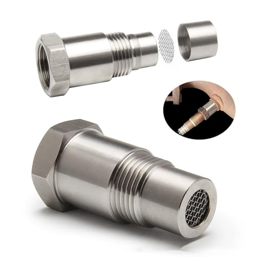 2 Stück Lambdasonde Adapter m18*1,5, Edelstahl Sauerstoffsensor Adapter Lambdasonde Eliminator Universal Sauerstoffsensor filteradapter O2 Sensor Extension Filteradapter