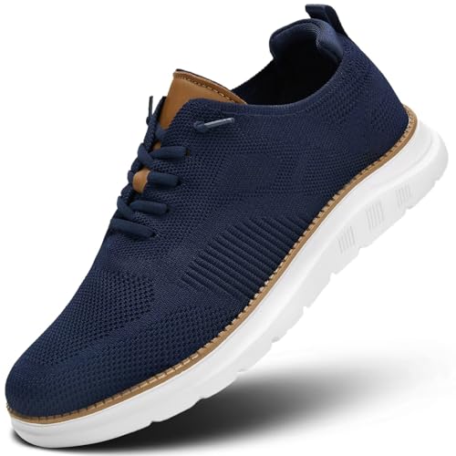 Men's Slip in Oxfords Casual Dress Boat Shoes Fashion Walking Sneakers Mesh Business Work Lightweight Soft Sole