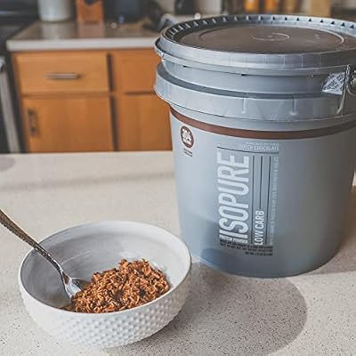 Isopure Protein Powder Low Carb With Creatine Powder 500g Unflavored, Keto Friendly Protein Powder, 100% Whey Protein Isolate, Protein Flavor: Dutch Chocolate, 7.5 Pounds