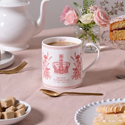 Queen Elizabeth Commemorative Tea Cup | Bone China Mugs | London Souvenirs & British Gifts | Tea Cup Set | Small Tea Cups & Aesthetic Mugs | London Souvenirs Gifts | Small Coffee Mug