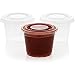 Juvale Disposable Cups with Lids - 1 oz Plastic, Clear, 500 Pack - Condiment Cups & Sauce Containers & Sample Containers