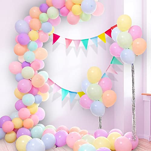 Image of Party Propz Pastel Balloons for Decoration - Pack of 50 Multicolour Balloons for Birthday | Rainbow Theme Birthday Decorations | Pastel Balloon Decoration Kit | Multicolour (Latex)