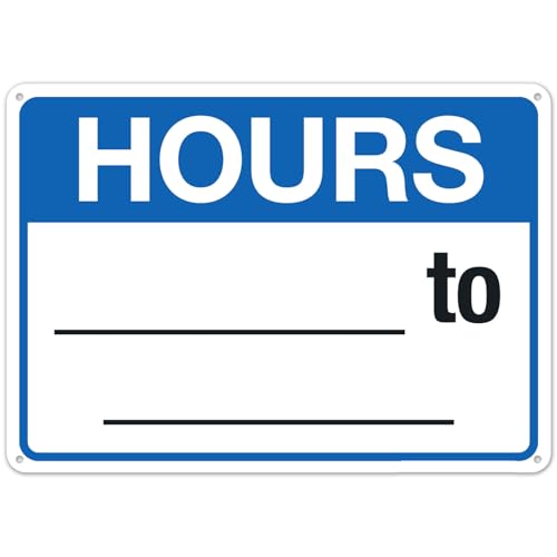 Business Hours Notice Sign, Metal Tin Sign, For Outdoor & Indoor, 12×8 Inch