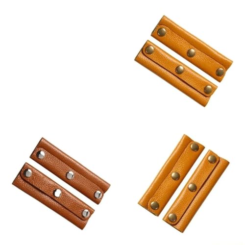 Luggage Handle Wrap 6Pieces Soft PU Leather Grip Cover for Luggage Handle Fashionable Bag Wrap(For OG)