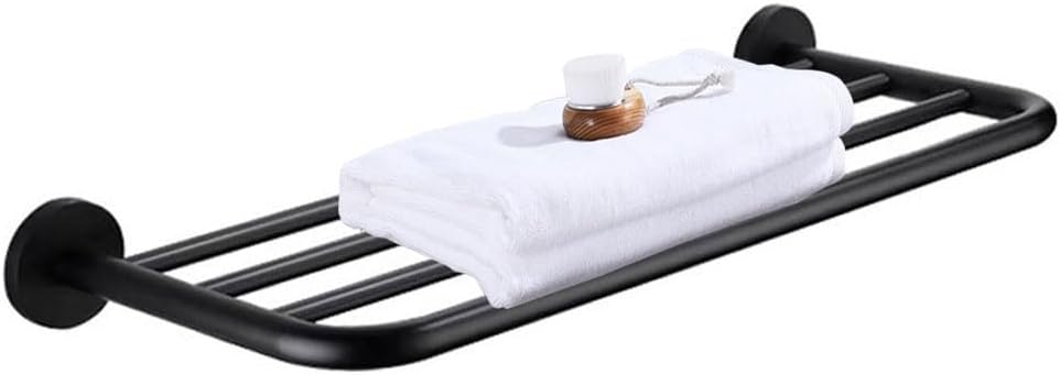 Hotel Towel Racks for Bathroom Wall Mounted, 30 Inch Towel Shelf for Bathroom, 2-Tier Bathroom Towel Rack, Black image 4