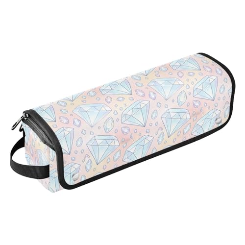 Estuche de viaje 2 en 1 para rizador con almohadilla resistente al calor, organizador portátil para herramientas de peinado como planchas y rizadores miniatura 1