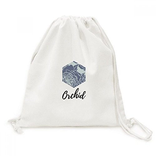 Sac à cordon en toile imprimé pivoine pour voyage et sport