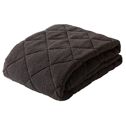 アイリスプラザ 敷きパッド シープボア 丸洗い可能 ふっくら優しい肌触り シングル ダークブラウン