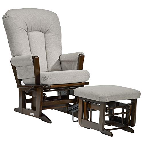 Dutailier Modern 0406 Glider Multiposition-Lock Recline with Nursing Ottoman Included