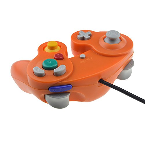 AreMe Classic Wired Controller with Extension Cable Compatible for Wii Gamecube GC Console (Orange) - Thumbnail 3
