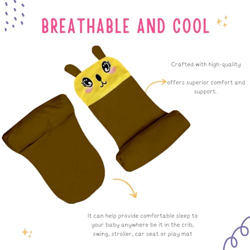Image of Baby Head Protector Helmet for 6 Months to 3 Years | Soft Cotton Safety Cap with Air Ventilation | Infant Toddler Fall Protection Headgear for Boys & Girls (Brown)