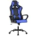 PC Gaming Chair Ergonomic Office Chair Desk Chair High Back PU Leather Racing Chair Executive Swivel Rolling Computer Chair with Headrest Lumbar Support for Women, Men(Blue)