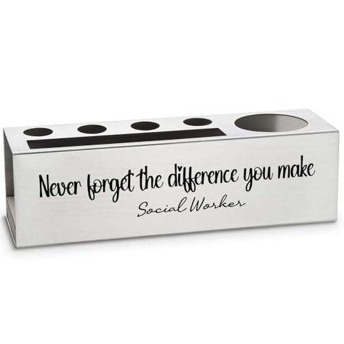 vizuzi Social Worker Gifts for Women, Men, Appreciation Thank You Gifts for School Social Worker Week Supplies Pencil Pen Holders Zgg32
