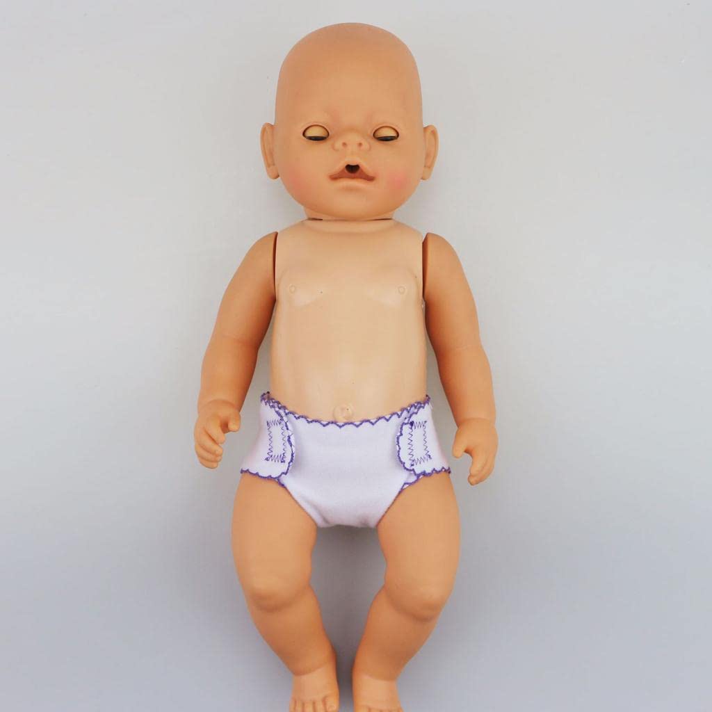 LOOM TREE Red and Purple Crochet Baby Doll Diapers Set for 18'' Zapf Baby Doll-image-5