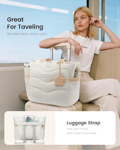 LOVEVOOK Tote Bag para mujeres Bolsa acolchada con cierre miniatura 6