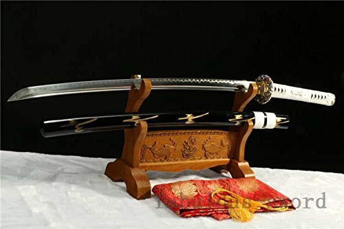 GLW Sword 1095 Carbon Steel Clay Tempered Copper Dragon Japanese Samurai Sword Katana