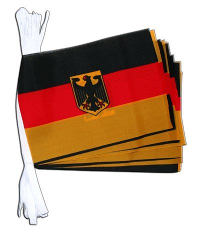 Guirlande drapeau Allemagne avec aigle pour animer votre soirée Oktoberfest au jardin