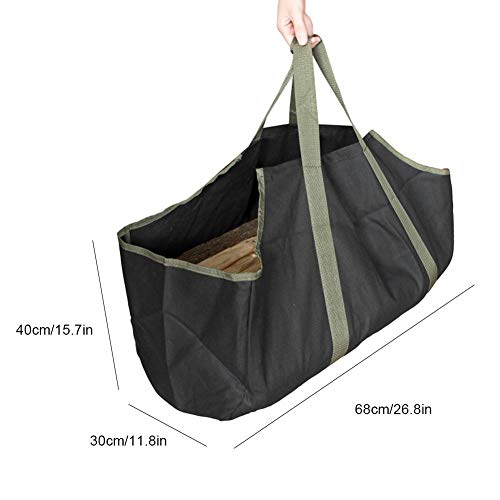 Saco de lenha Saco de lenha conveniente, porta-toras portátil para material de lona, ​​jardim de piq