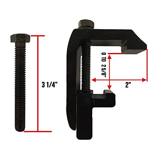 Truck Ladder Rack 800lbs Capacity with 8 Non-Drilling Utility Track System Mounting Clamp Heavy Duty Extendable Universal Pickup Ladder Rack Two-bar Set Matte Black One Pair