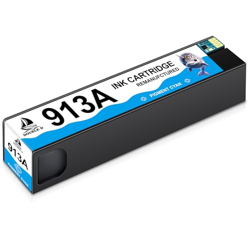 DOUBLE D 913A Cian para HP 913A, No afectado por la actualización, para HP Pagewide Pro 352dw MFP 377dw 577dw 577dn 577z 477dwt 477dw 477dn 452dwt 452dw 452dn 552dw 552dn Managed MFP P5777 50dw (1C)