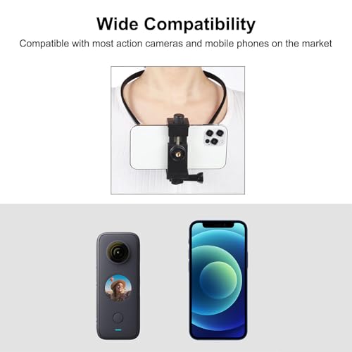 Support de cou magnetique pour camera d'action anti-secousse en silicone