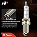 A-Premium Iridium Platinum Spark Plugs Compatible with Audi Q5 2013-2017, Q7, A6 Quattro, A7 Quattro, A8 Quattro, S4, S5, SQ5 & Porsche Cayenne, Panamera & Volkswagen Touareg, 3.0L, Pack of 6
