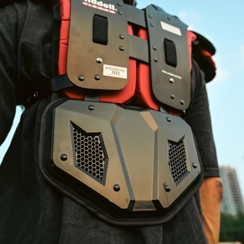 LeCool Football Back Plate - Lower Back Protection for Shoulder Pads - Hard Shell and Contoured Foam, Youth to Adult(Black)