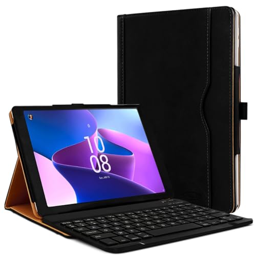 Clavier AZERTY Lenovo Tab M10 Plus 3ème Gén étui de protection noir pour éviter les fautes de frappe