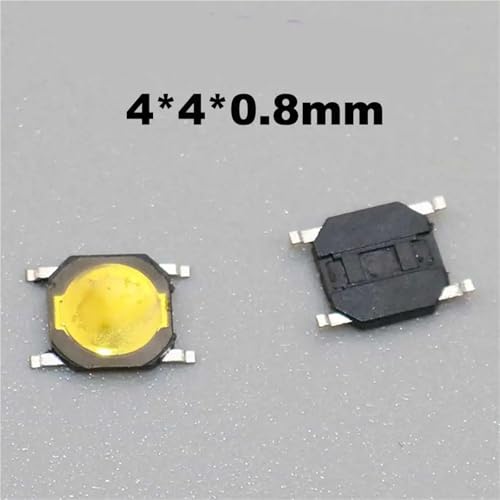 Microinterruptor SMD de 4x4x0.8 mm con contactos de alta precisión 3