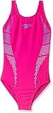 Speedo Mädchen Badeanzug Mädchen Plmt Digi Msbk See Red/Blue, Black/Psycho Red/Blue Chill, 5-6, 68-08324