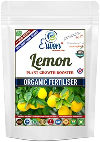 Erwon Lemon Plant Growth Booster, Premium Essential Powerful Organic Fertilizer For Overall Growth Of Lemon Plants, With Charged Micro-Organism And ++ Micronutrients (200 Gm), Powder Form