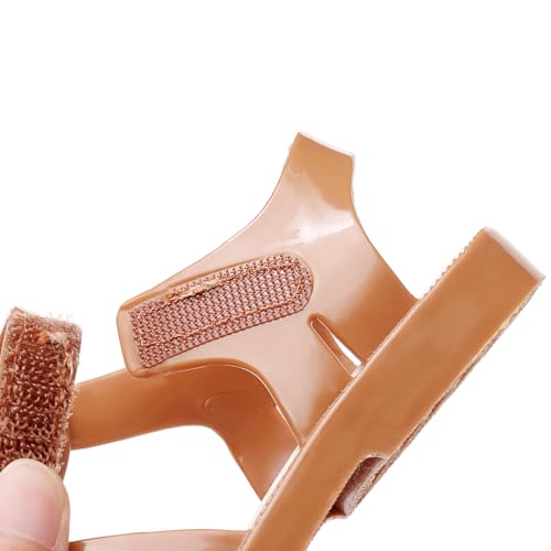 Girl jelly sandals, closed toe princess summer dress shoes, beach flat sandals, birthday party dance casual flat shoes4