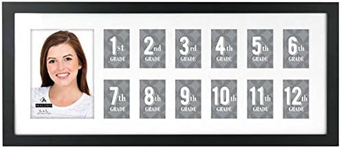 Malden International Designs School Years 12 Year 13-Opening Matted Black Photo Wall Collage Frame image 4