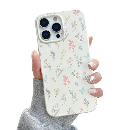 Coque iPhone 16 Pro en TPU souple mince etui antichoc haute protection motif fleuri
