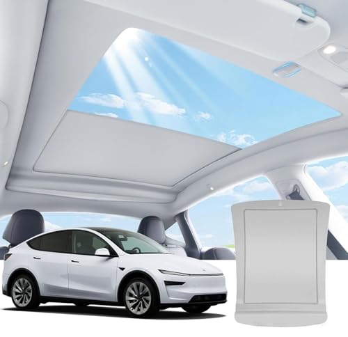 Electric Sunshade Roof for Tesla Model Y Juniper, Heat Insulation Glass Roof for Tesla Model Y Juniper 2026 2025, 5 Layer 99.9% UV Protection, Interior Gray Hidden Wires Single Front Switch by AKwing - Used condition - US$459.26