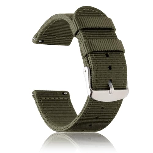 Reviews de Color Verde Militar los mejores 5. 42 Correa de Reloj 22mm de Nailon para Hombre y Mujer, Correas Reloj de Nailon de Liberación Rápida, Compatibles con Relojes Normales y Smartwatches, Disponibles en Varios...